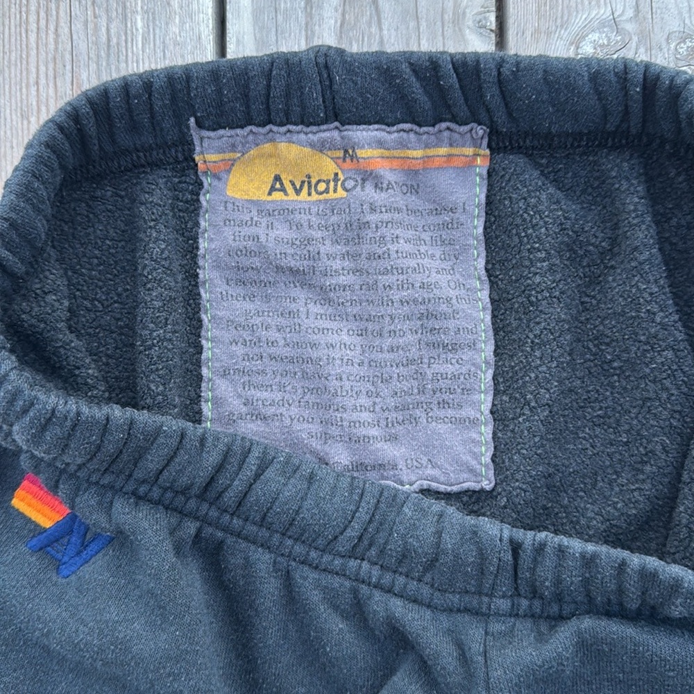 Aviator Nation Five Stripe Sweatpants Charcoal Navy - Picture 5 of 6